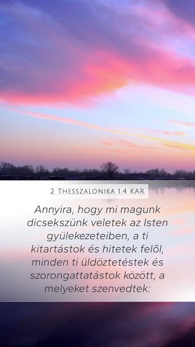 2 Thesszalonika 1:4 KAR Bible Verse Image
