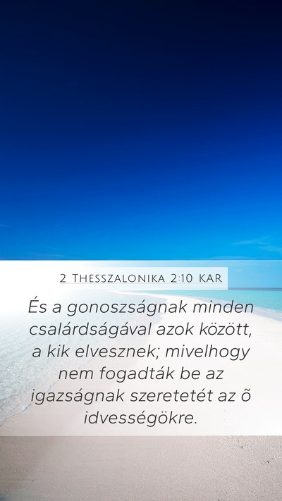 2 Thesszalonika 2:10 KAR Bible Verse Image
