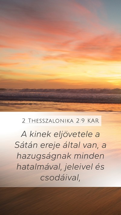 2 Thesszalonika 2:9 KAR Bible Verse Image