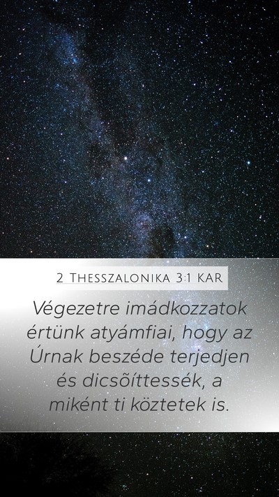 2 Thesszalonika 3:1 KAR Bible Verse Image