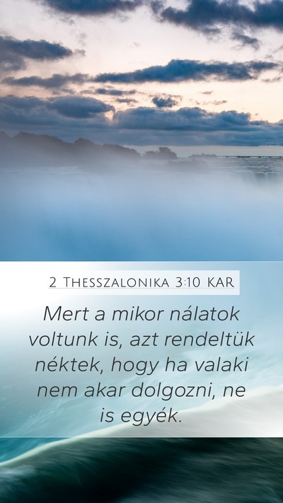 2 Thesszalonika 3:10 KAR Bible Verse Image