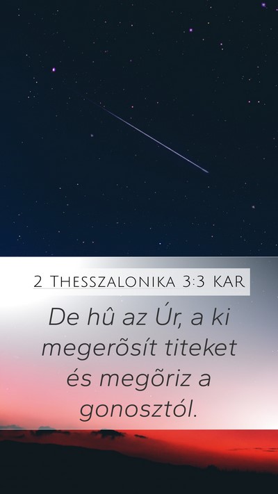 2 Thesszalonika 3:3 KAR Bible Verse Image