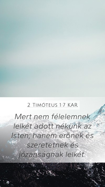2 Timóteus 1:7 KAR Bible Verse Image