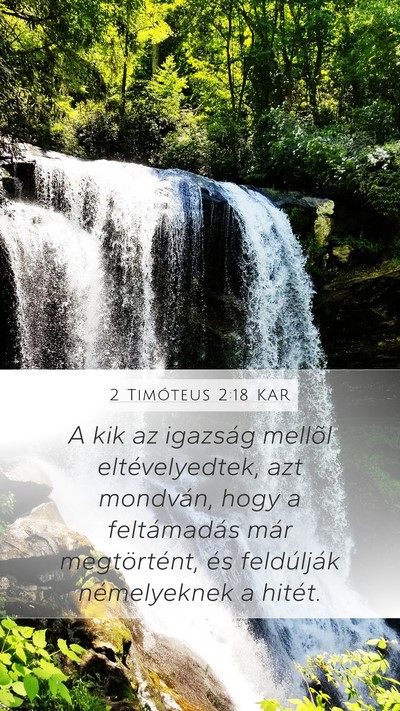 2 Timóteus 2:18 KAR Bible Verse Image