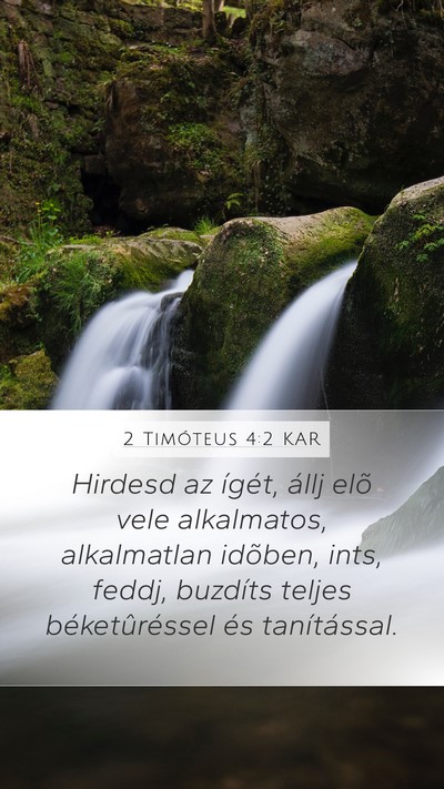 2 Timóteus 4:2 KAR Bible Verse Image