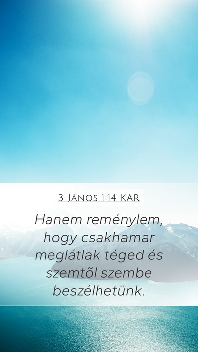 3 János 1:14 KAR Bible Verse Image