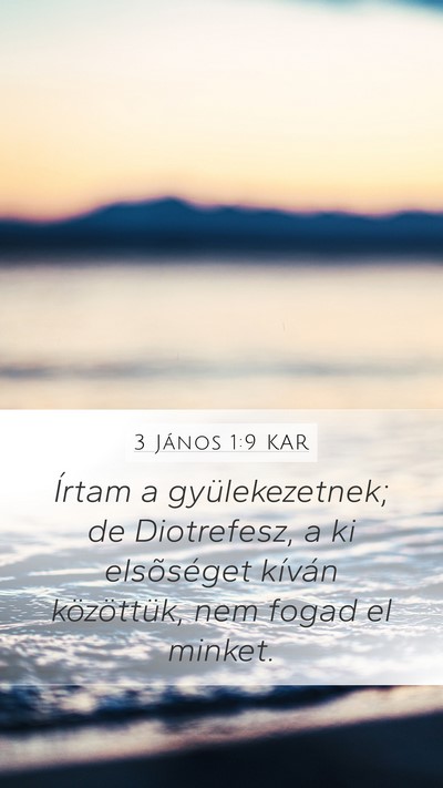 3 János 1:9 KAR Bible Verse Image