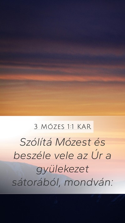 3 Mózes 1:1 KAR Bible Verse Image