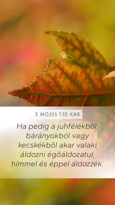 3 Mózes 1:10 KAR Bible Verse Image