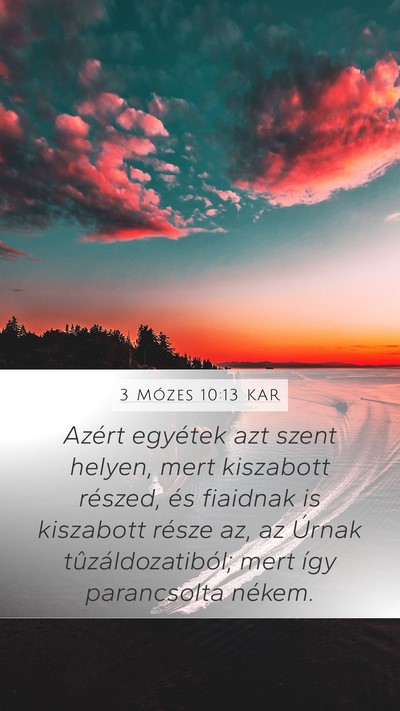 3 Mózes 10:13 KAR Bible Verse Image