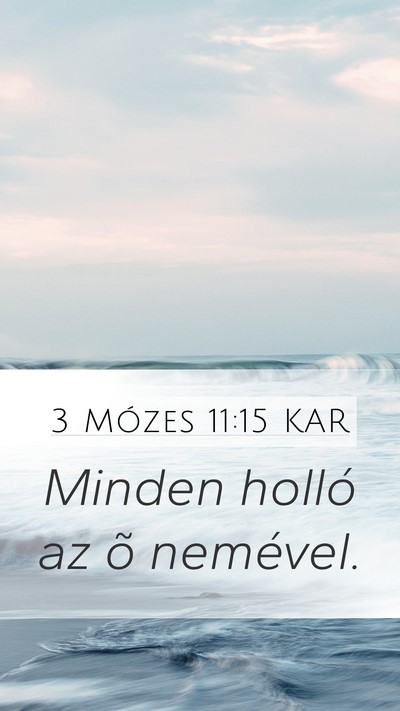 3 Mózes 11:15 KAR Bible Verse Image