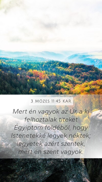 3 Mózes 11:45 KAR Bible Verse Image