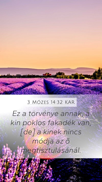 3 Mózes 14:32 KAR Bible Verse Image