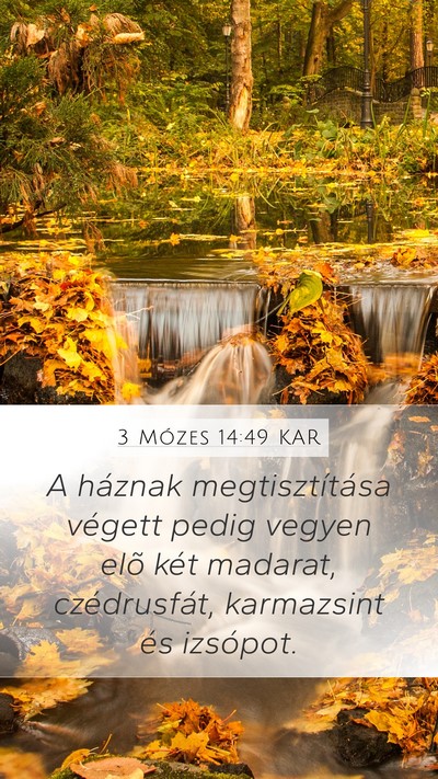 3 Mózes 14:49 KAR Bible Verse Image