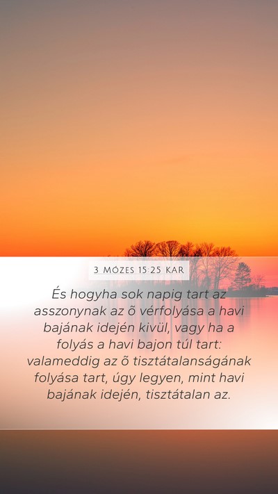 3 Mózes 15:25 KAR Bible Verse Image