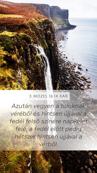 3 Mózes 16:14 KAR Bible Verse Image