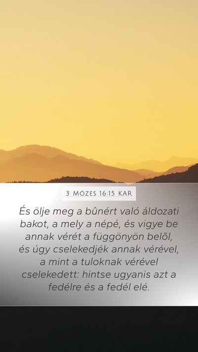 3 Mózes 16:15 KAR Bible Verse Image