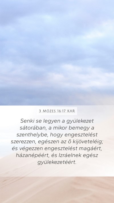 3 Mózes 16:17 KAR Bible Verse Image