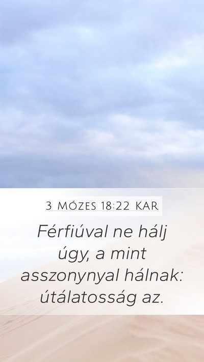 3 Mózes 18:22 KAR Bible Verse Image