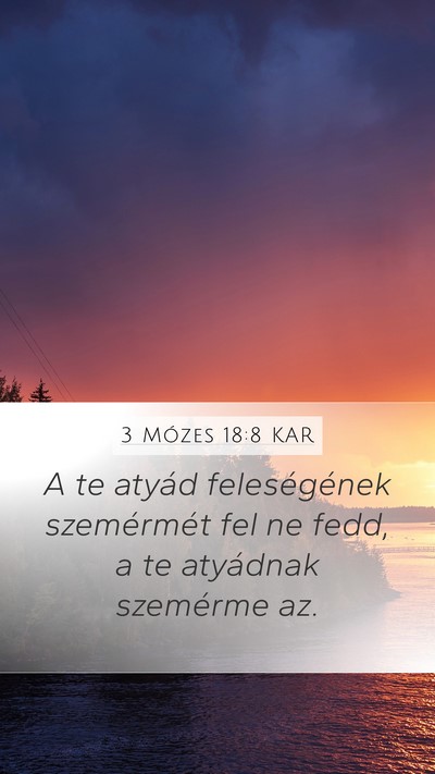 3 Mózes 18:8 KAR Bible Verse Image