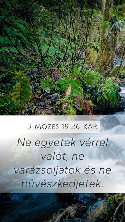 3 Mózes 19:26 KAR Bible Verse Image
