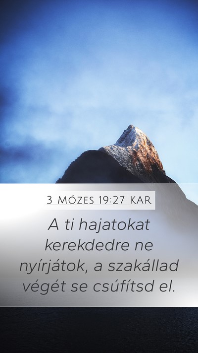 3 Mózes 19:27 KAR Bible Verse Image