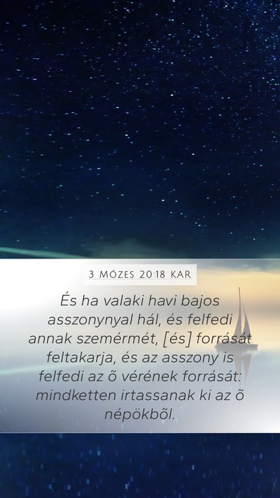 3 Mózes 20:18 KAR Bible Verse Image