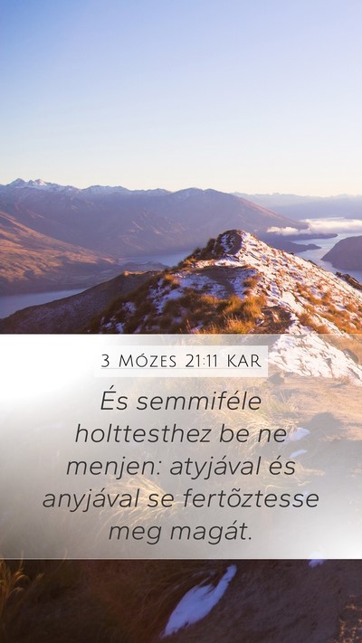 3 Mózes 21:11 KAR Bible Verse Image
