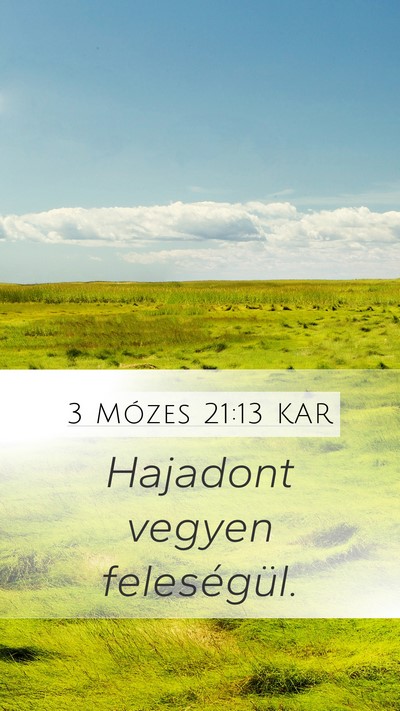 3 Mózes 21:13 KAR Bible Verse Image
