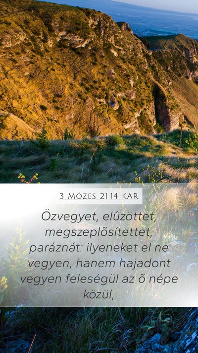3 Mózes 21:14 KAR Bible Verse Image