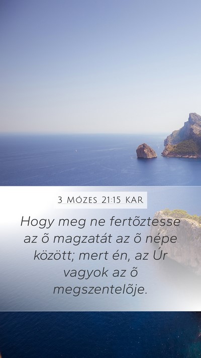 3 Mózes 21:15 KAR Bible Verse Image