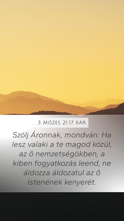 3 Mózes 21:17 KAR Bible Verse Image