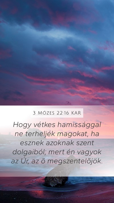 3 Mózes 22:16 KAR Bible Verse Image