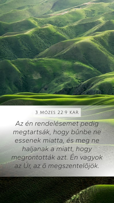 3 Mózes 22:9 KAR Bible Verse Image