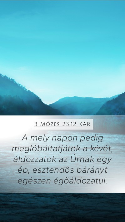 3 Mózes 23:12 KAR Bible Verse Image