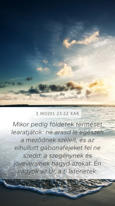 3 Mózes 23:22 KAR Bible Verse Image