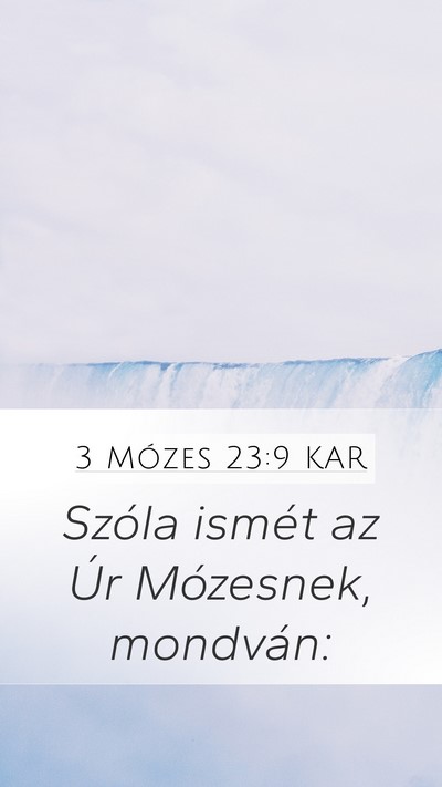 3 Mózes 23:9 KAR Bible Verse Image