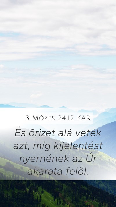 3 Mózes 24:12 KAR Bible Verse Image