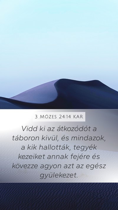 3 Mózes 24:14 KAR Bible Verse Image