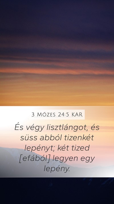 3 Mózes 24:5 KAR Bible Verse Image