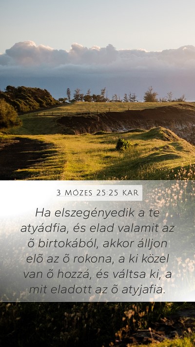 3 Mózes 25:25 KAR Bible Verse Image