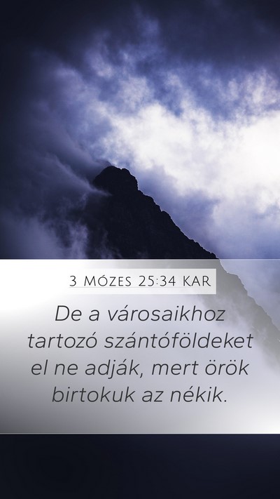 3 Mózes 25:34 KAR Bible Verse Image