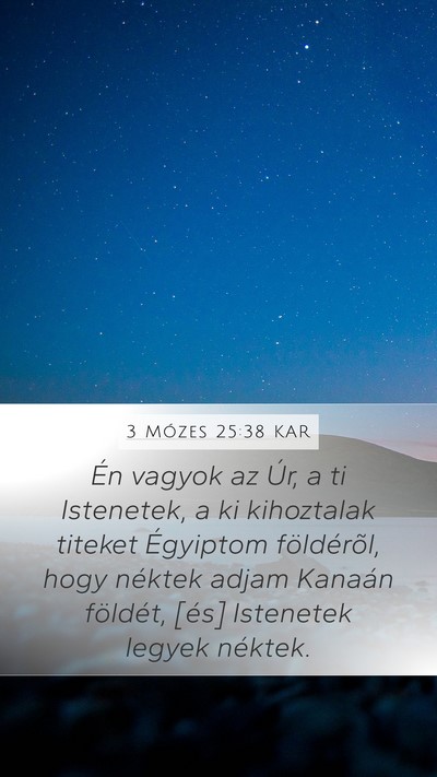3 Mózes 25:38 KAR Bible Verse Image