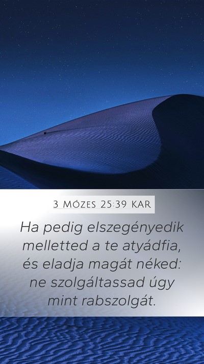 3 Mózes 25:39 KAR Bible Verse Image