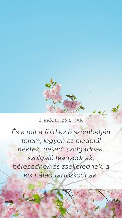 3 Mózes 25:6 KAR Bible Verse Image