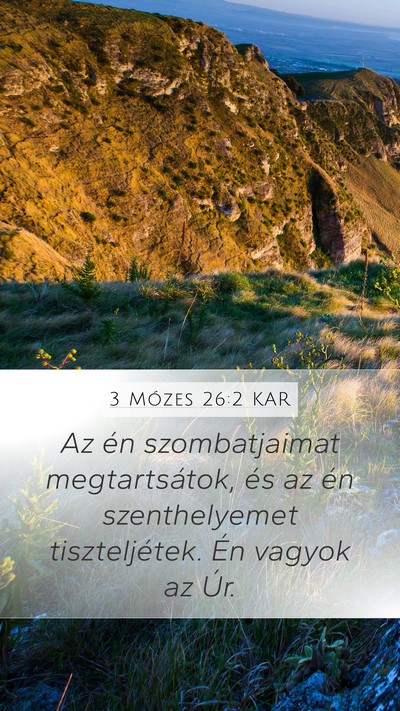 3 Mózes 26:2 KAR Bible Verse Image