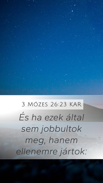 3 Mózes 26:23 KAR Bible Verse Image