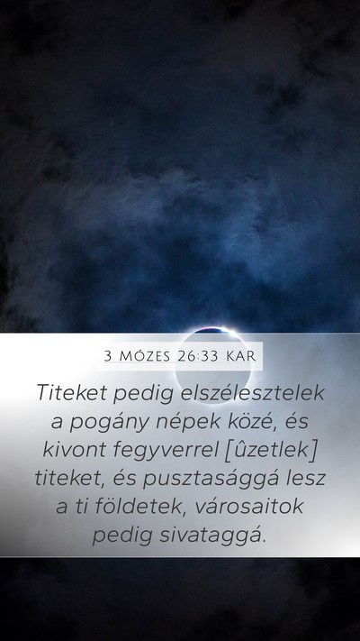 3 Mózes 26:33 KAR Bible Verse Image