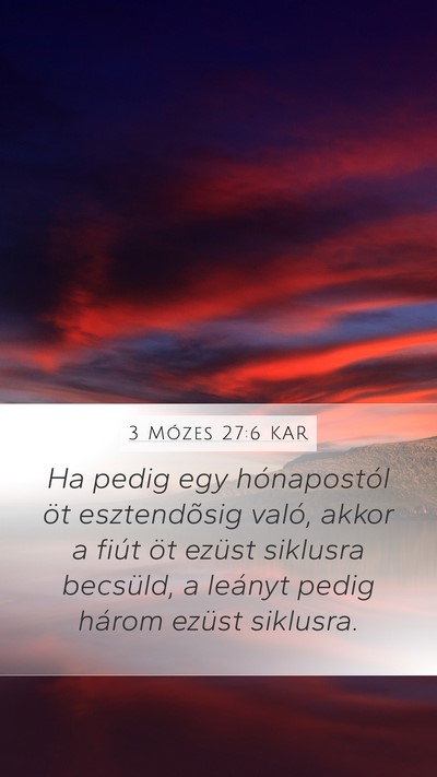 3 Mózes 27:6 KAR Bible Verse Image