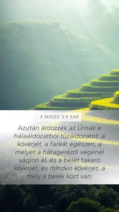 3 Mózes 3:9 KAR Bible Verse Image